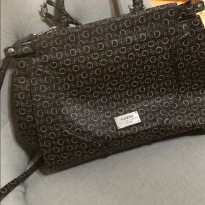 Guess black and brown purse